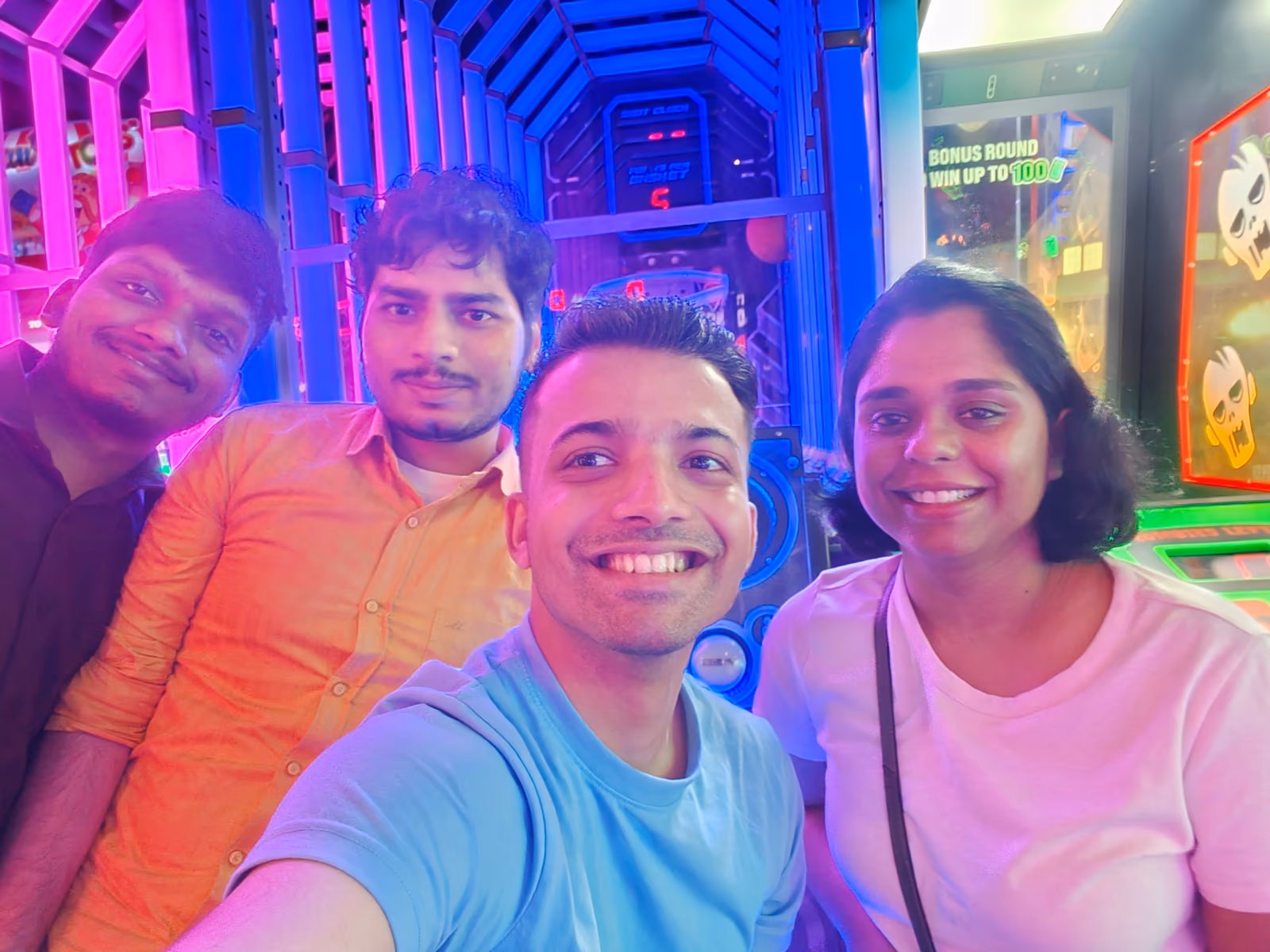 Arbor teammates at an arcade night